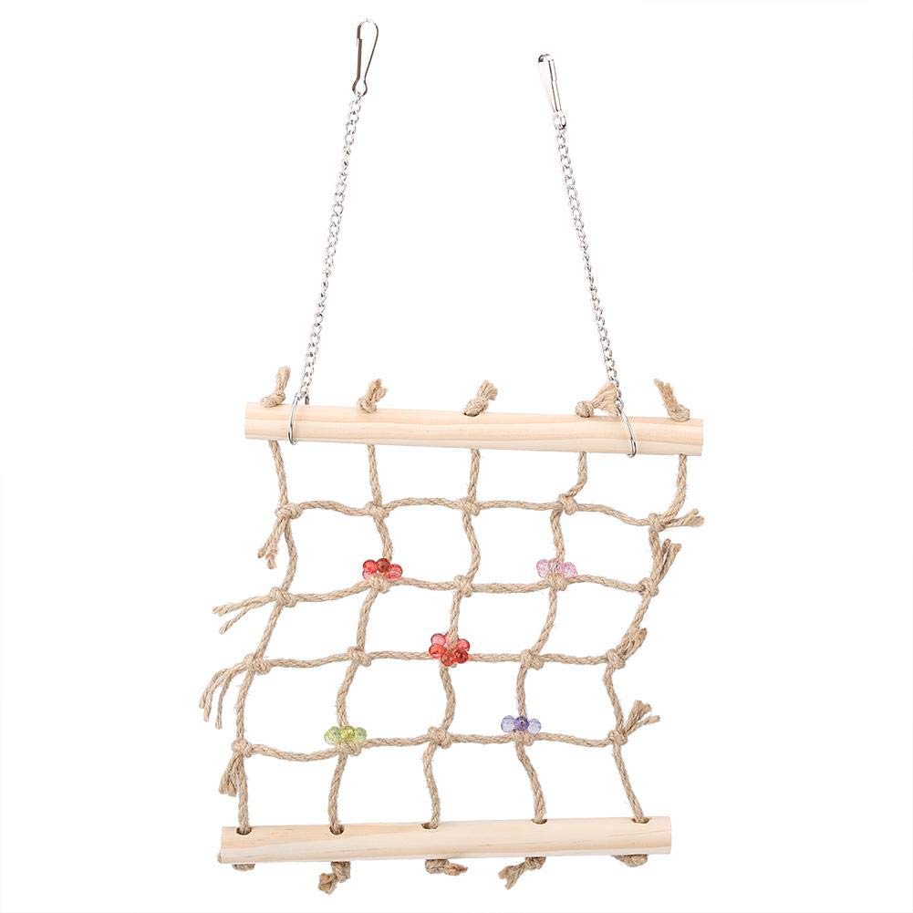 JAZLOG Bird Swing Climbing Ladder Colorful Pet Bird Parrot Chew Toy Rope Hammock Wooden Hanging Cage Toys Pet Supplies for Macaw African Greys Cockatoo Budgies Parakeet Cockatiel (B09SNC3RXK) Amazon Price History, Amazon Price Tracker