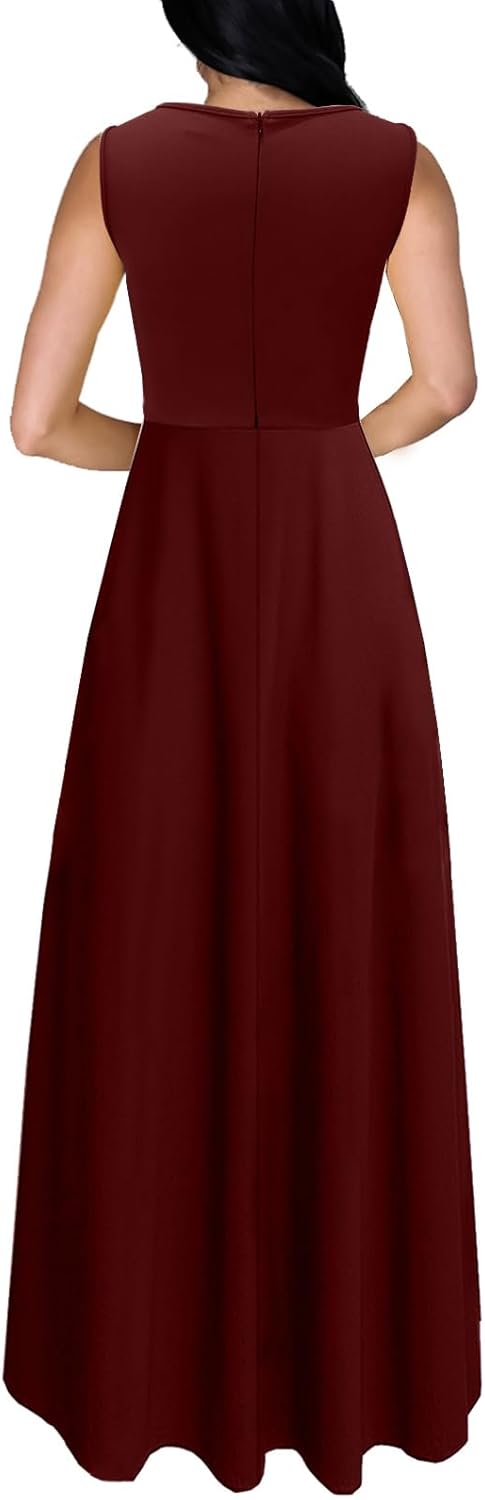 Formal Dress for Women Elegant V Neck Sleeveless Sexy High Split Evening Party Cocktail Prom Long Dresses - Image 4