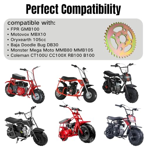 Image of 40T High Torque Rear Chain 6 Hole Sprocket # 40 41 420 Compatible with Coleman CT100U CC100X for Mega Moto MMB80 105 Baja Doodle Bug DB30 for Motovox MBX10 Mini Bike Parts