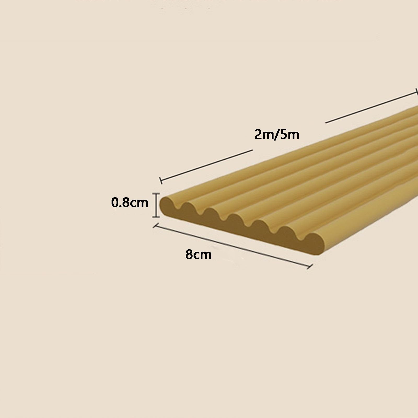 Krawędź osłony narożnej mebli, krawędź mebli dziecięcych lub wielokolorowa 8 cm x (2-5) m, wstępnie klejona (beżowa, 8 cm x 5 m)