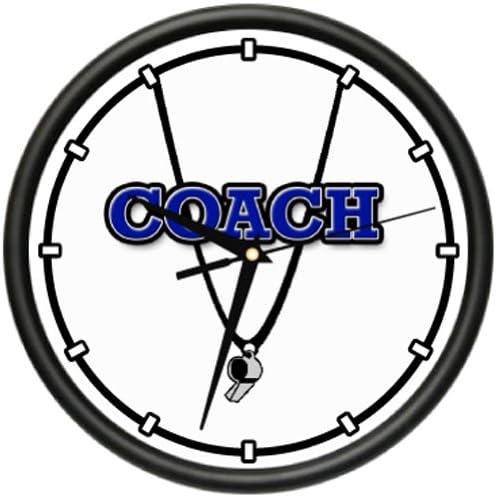 SignMission Coach Wall Clock Sports Trainer Athletic Athlete Gym Instructor Gag Gift