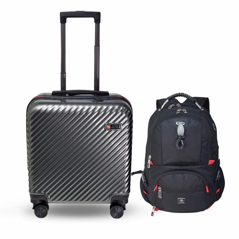 See full amazon price history chart for Swiss Military Combo of Cabin Luggage Bag, Trolley Bag| 3D Design, Durable ABS Body, 17", 33L, Grey, 1 & Laptop Backpack with USB Port, Breathable EVA Back, Travel Backpack for Men| 31L, Black, 1 Swiss Military Combo of Cabin Luggage Bag, Trolley Bag| 3D Design, Durable ABS Body, 17", 33L, Grey, 1 & Laptop Backpack with USB Port, Breathable EVA Back, Travel Backpack for Men| 31L, Black, 1 (B0BSLNCY8W) Amazon Price History, Amazon Price Tracker