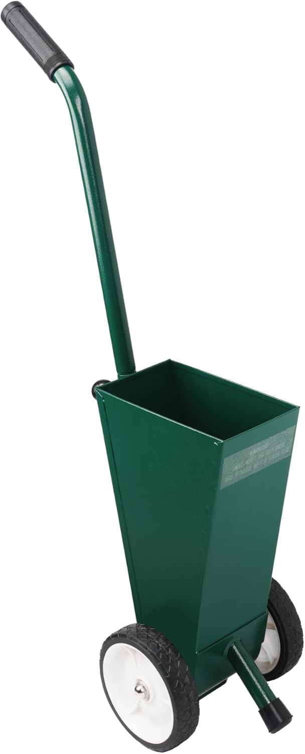 10 Lbs Heavy Duty Steel Dry Line Marker Field Liner Field Chalker Field Striping Machine for Baseball & Softball Field, 2 inch Wide Lines, Green