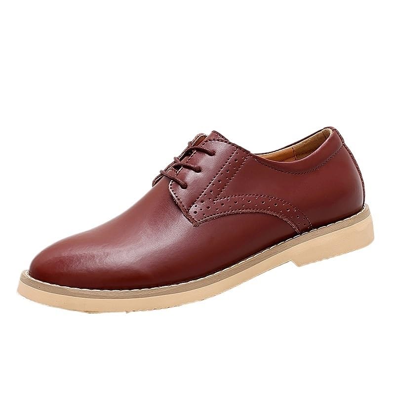 Men Casual Leather Shoes Breathable Male Formal Dress Oxfords Work Shoes British Style Luxury Designer Shoe Non Slip Office Flats