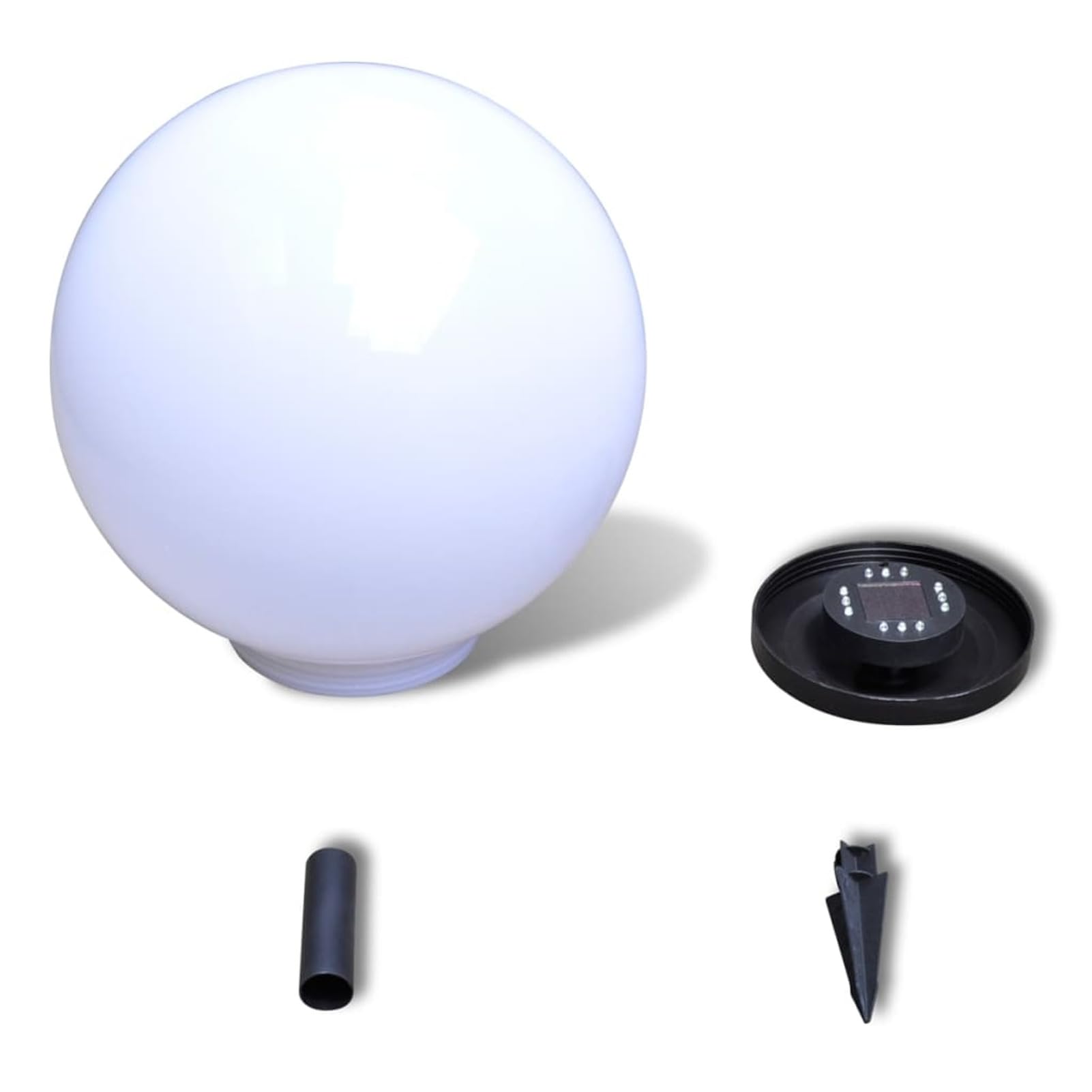 JUDYY Lampione Solare a LED da Giardino 40 cm con Picchetto,Lampione da Giardino Moderno,Illuminazione per Esterni,Lampione da Giardino Esterno-40866