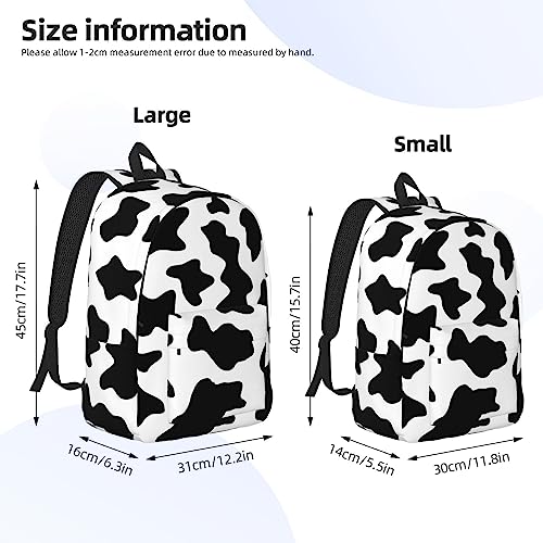 Black and White Cow Print print Canvas Backpack,Canvas Backpack for Any Adventure4