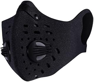 Máscara de pó de carvão ativado máscara facial anti-poluição filtragem alérgenos PM2.5 gás de escape respiração quente para correr ciclismo atividades ao ar livre antipoeira preto