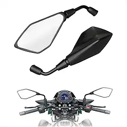 Espelho Retrovisor Esportivo Pentagonal Estilo Esportivo – Par com Rosca 10mm