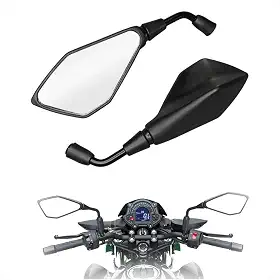 Espelho Retrovisor Esportivo Pentagonal Estilo Esportivo – Par com Rosca 10mm