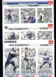 1993 GameDay 93 Dallas Cowboys Team McDonald's McDonalds Football Card Complete Set Uncut Sheet 1 2 3 A B C Troy Aikman Emmitt Smith Michael Irvin Game Day NFL