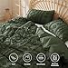 Bedsure Boho Duvet Cover Queen Size - Tufted Duvet Cover Queen Set for All Seasons, 3 Pieces Soft Shabby Chic Embroidery Boho Bedding, Comforter Not Included (Olive Green, 90