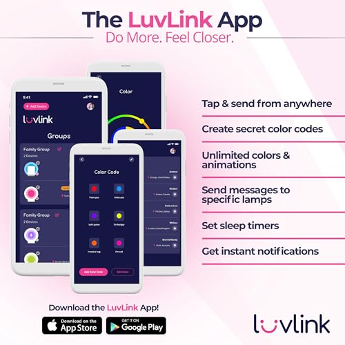 Image of LuvLink Friendship lamp v2.0 - advanced WLAN range - easy Bluetooth installation (set of two)
