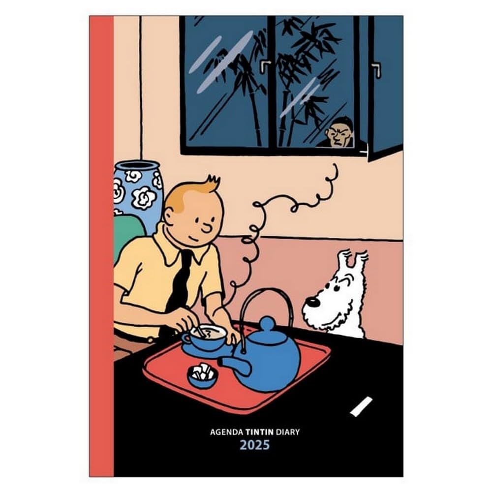 Moulinsart Pocket Diary 2025 Tintin The Lotus Blue 10 x 15 cm (24490)