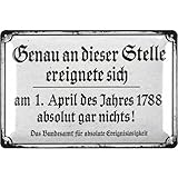 LANOLU Retro Blechschild, lustiges Sprüche Schild für Männer, Kneipen Deko und Garten, geprägt und gestanzt, 20x30 cm