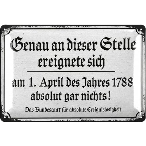 LANOLU Retro Blechschild, lustiges Sprüche Schild für Männer, Kneipen Deko und Garten, geprägt und gestanzt, 20x30 cm