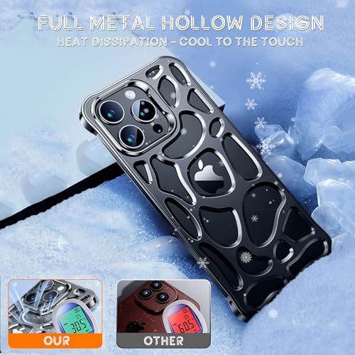 Coque iPhone 15 Pro métal refroidissement passif et découpe goutte d'eau