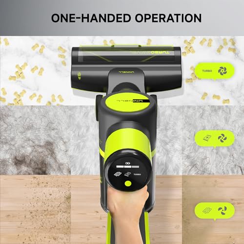 Cordless Vacuum Cleaner, 45KPA 55 Mins Vacuum Cleaners for Home, Rechargeable Stick Vacuum with Tangle-Resistant Design, Self-Standing, Wall Mount Charging Handheld Vacuum for Pet Hair, Carpet