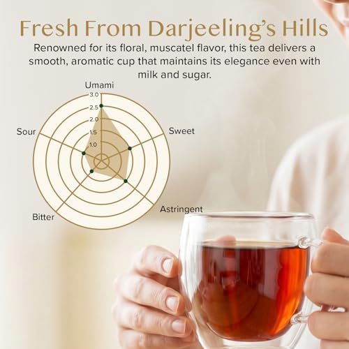 Image of VAHDAM, Darjeeling Tea Leaves From Himalayas 340g (170+ Cups) Pure Unblended Darjeeling Black Loose Leaf Tea | Packed & Shipped Direct From Source In India
