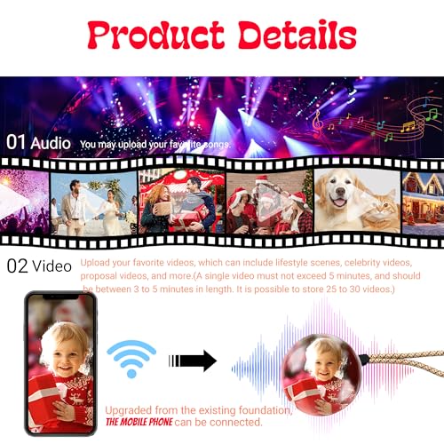 image for Generic 2.7 lnch WiFi Crystal Ball Video Player 3D Memory Orb Sphere U