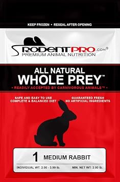 RodentPro Frozen Reptile Feeder Medium Rabbit 1 Count