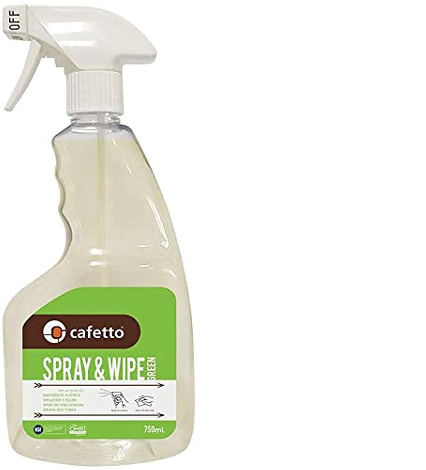 Spray and Wipe Green , Formulated for Cleaning exterior of Coffee Machine Surfaces – 750 ml