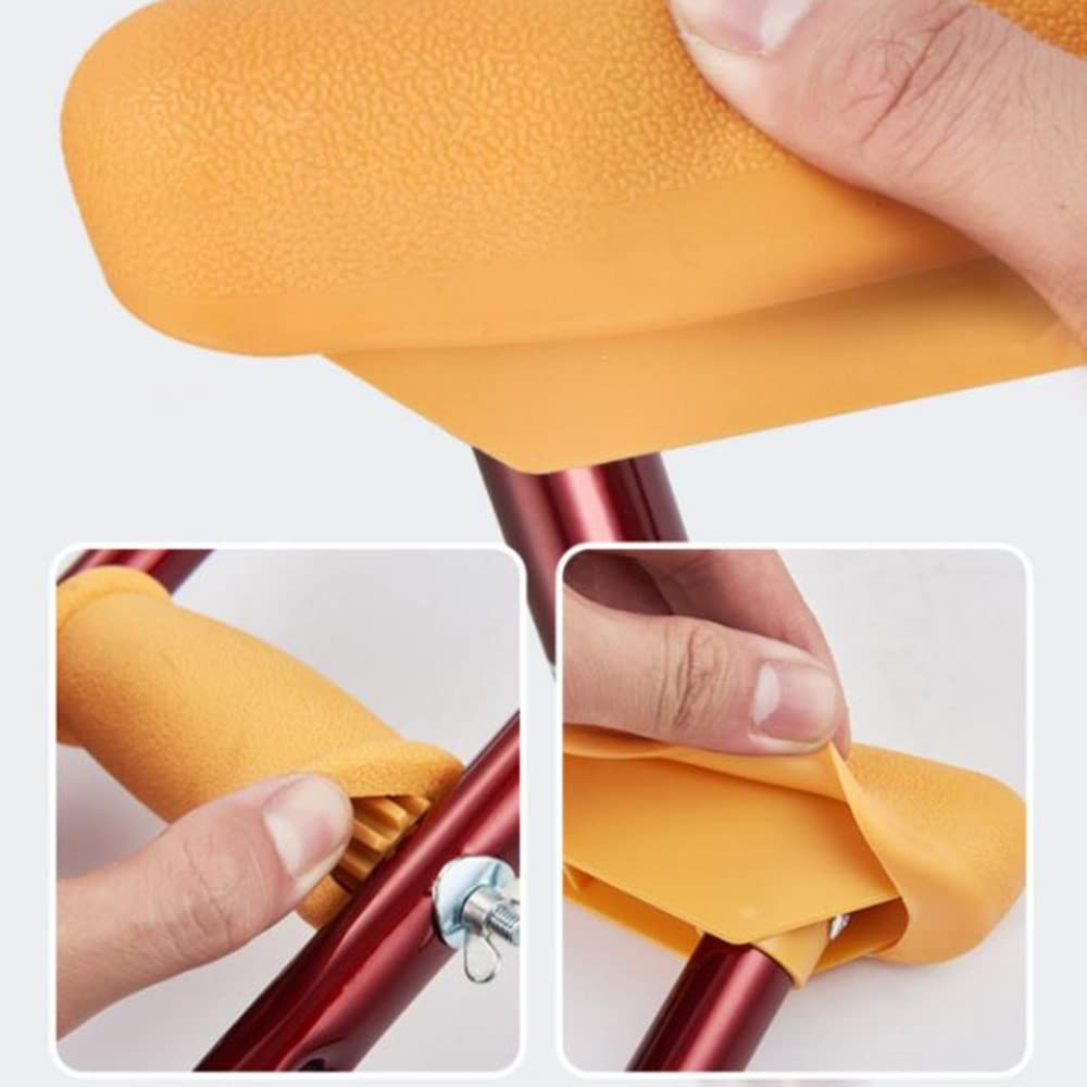 Bastón De Aluminio para Caminar, X2 Ortopédicas Bastones Regulables Muletas Adulto, Bastón De Antebrazo para Jóvenes, Azul/Rojo (Color : Red)