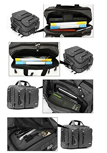 Freebiz Laptop Bag Convertible Backpack Business Briefcase Messenger Bag Water Resistant Travel Rucksack For 17.3 Inch Laptop For Men Women Students(Gray) #TOP4