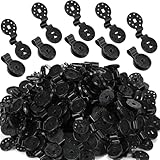 50Pack Shade Cloth Clips, Round Plastic Sun Shade Net Clip, Fabric Clips, Shade Cloth Heavy Clip Attachment and Placement for Sun Shade Net Anti Bird Garden Waterproof Netting Accessories (Black)