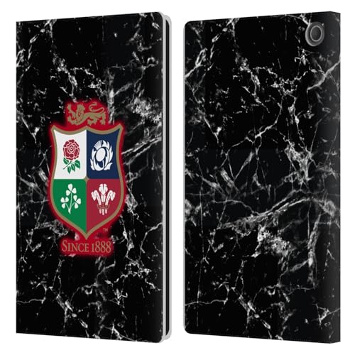Étui portefeuille Amazon Fire Max 11 British & Irish Lions en cuir marbre par Head Case Designs