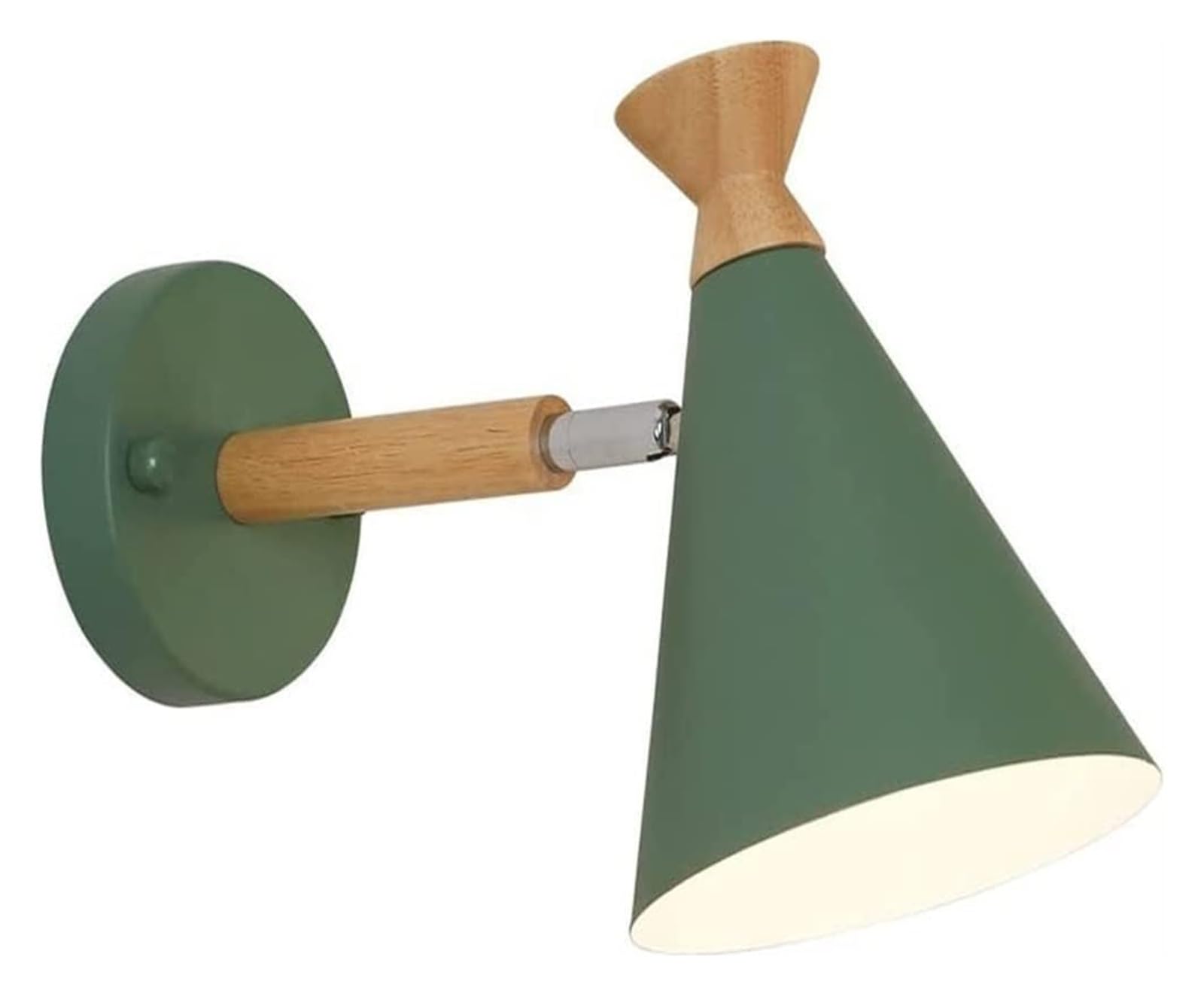 HYJAUSXB Wall Lamp Solid Wood Light Fixtures Adjustable Bedside Sconce Lamps E27 Edison Metal Holder Aisle Lights Corridor Reading Light,Modern Scon
