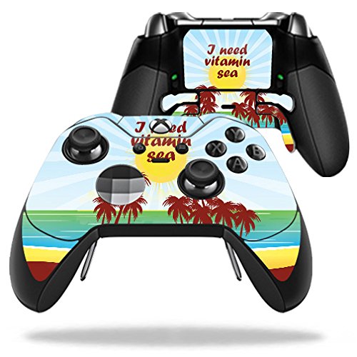 MightySkins Skin Compatible with Microsoft Xbox One Elite Controller â€“ Vitamin Sea | Protective, Durable, and Unique Vinyl wrap Cover | Easy to Apply, Remove, and Change Styles | Made in The USA