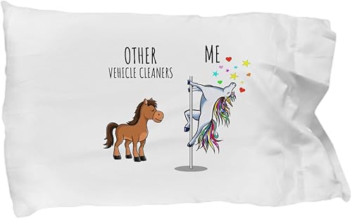 Unicorn Vehicle Cleaner Pillowcase Other Me Funny Gift for Coworker Women Her Cute Office Birthday Present Magical Joke Quote Gag Pillow Cover Case