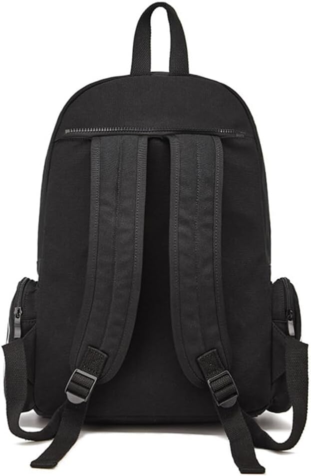 Punk Skull Black Vintage Backpack Gothic Ribcage Skeleton Laptop Bag EMO Backpack for Men and Women