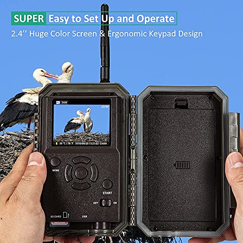 GardePro E6 Wildkamera WLAN Antenne 24MP 1296P mit Bewegungsmelder Nachtsicht No Glow Infrarot 940nm LEDs IP66… – Bild 8