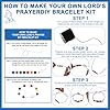 Tondiamo 24 Sets The Lord's Prayer Wristband Craft Kit Christian Faith Beaded Craft Eight Colors Beads DIY Religious Bracelet Jewelry Making Gifts for Vbs Supplies Fun Home Activities #3