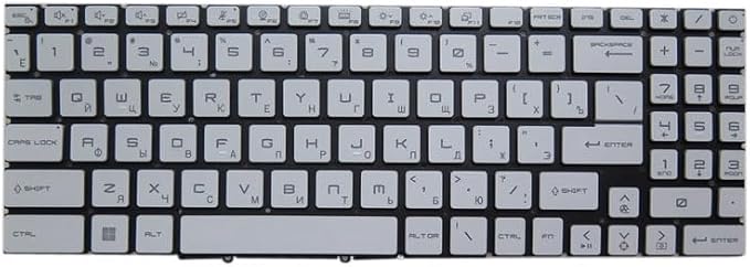 Black Laptop New Keyboard Colorful RGB Backlit Keyboard for MSI Prestige 16 Studio A13V A13VE A13VF Russian RU No Frame