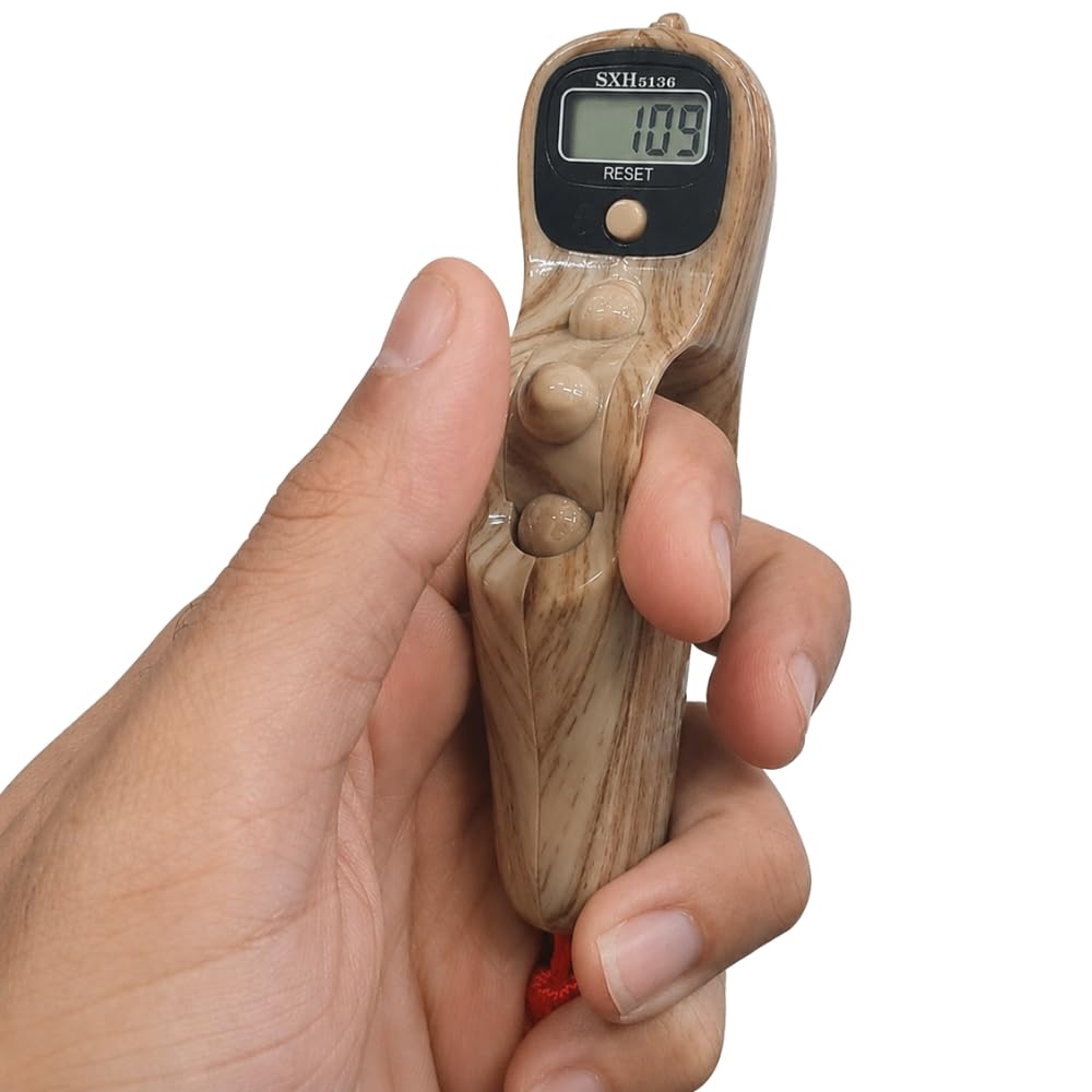 Digital Finger Counter for Prayer, Tasbeeh Counter with LCD Display & Reset Button, Portable Rosary Counter for Mantra Jaap, Meditation, Yoga, Islamic Tasbih & Spiritual Counting (Grey) | Digital Finger Prayer Counter with LCD Display-image-21