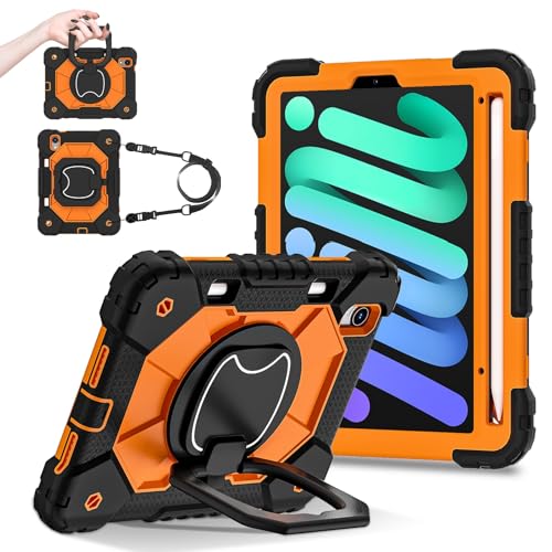 Coque iPad Mini 6 antichoc résout le problème des chutes avec sa béquille pivotante 360°