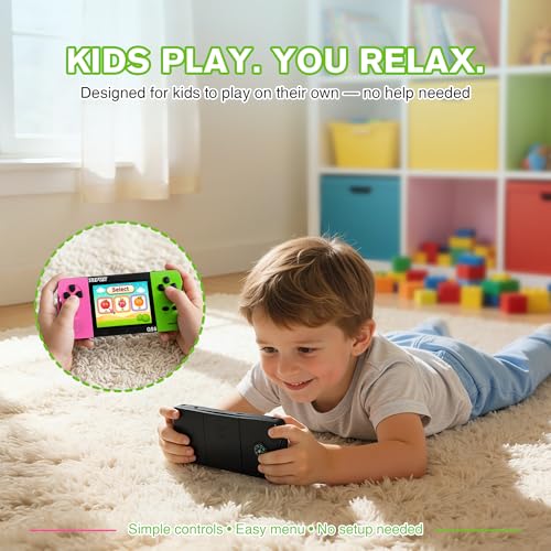 JJFUN Portable Retro Handheld Game Console, 138 Classic Games and 3.2'' IPS Screen , Rechargeable Portable Toy for Home/Car/Travel, Perfect Birthday/Christmas for Kids Ages 3-12 by JJFUN - Image 4
