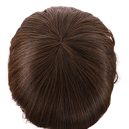 Image of MapofBeauty 14 Inch /35 cm Short Wavy Curly Women Fresh Bright Synthetic Ordinary Flat Bangs Bob Wig (Brown)