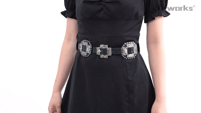 Women Western Concho Leather Belt Cowgirl Boho Belt Chunky for Dresses Concert 718y-rvoNML._AC_SY350_QL65_.jpg main image 3