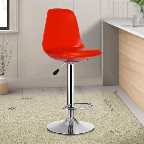 NGFC Arihant Bar Stool Revolving Height Adjustable 360 Swivel Bar Stool for Doctor/Kitchen Stool/Office Stool/Chair/Café/Cafeteria Stool/Metal Bar Stool|| Chrome Finish, DIY(Do-It-Yourself)(Red)-image-18