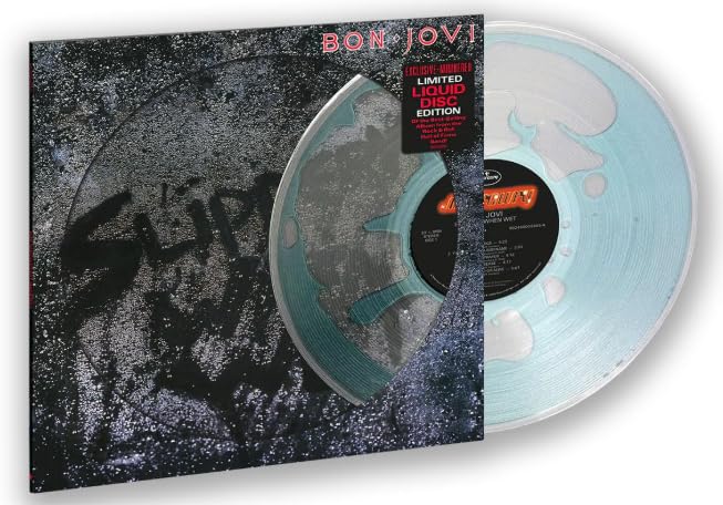 Bon Jovi Slippery When Wet, Limited Edition Water-Filled Vinyl LP, Clear Blue