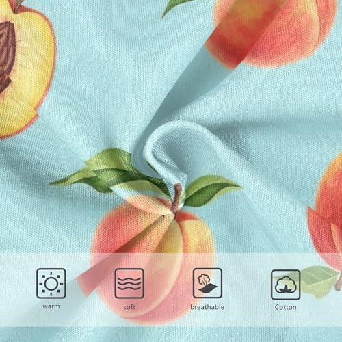 Florals Toddlers Underwear Floral 2t Cotton Panties for Girl Painted Peaches Green Leaves Blue Briefs Kids Undies3