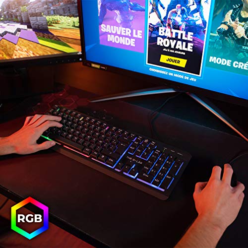 THE G-LAB Combo Selenium 4-in-1 Gaming-Tastatur mit Hintergrundbeleuchtung, Gaming-Maus 3200 DPI, Gaming-Kopfhörer, rutschfestes Mauspad, kompatibel mit PC/PS4/PS5/Xbox One - Image 8