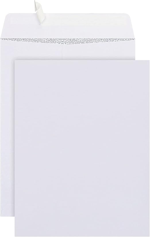 Office Depot Clean Seal(TM) Catalog Envelopes, 9in. x 12in., White With Security Tint, Pack Of 100, 77928