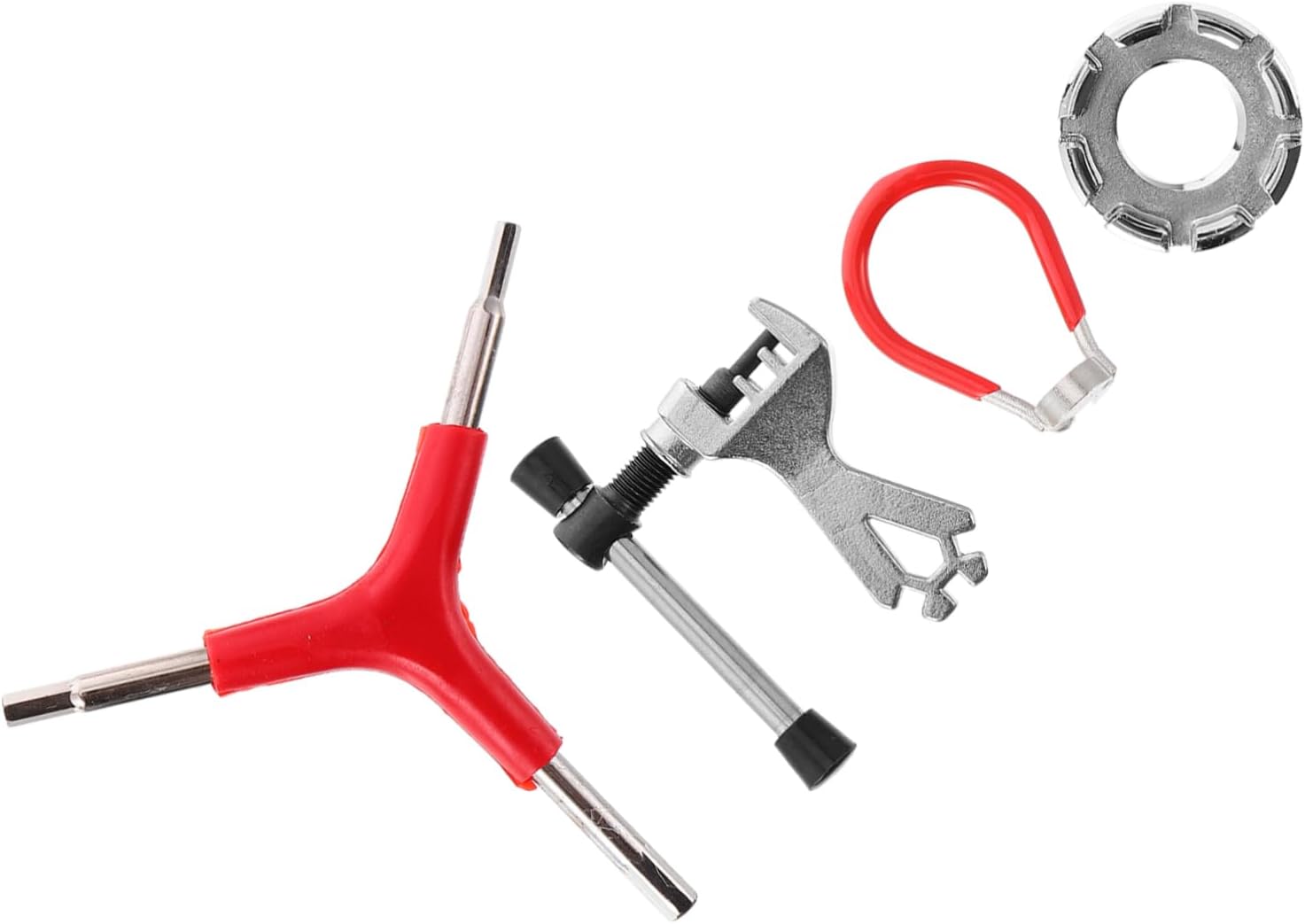 1set Bike Repair Tool Set Point Chrome Steel Wrench for Mountain Bicycles and Versatile Bicycle Repair Device Suitable for Spoke Nipples