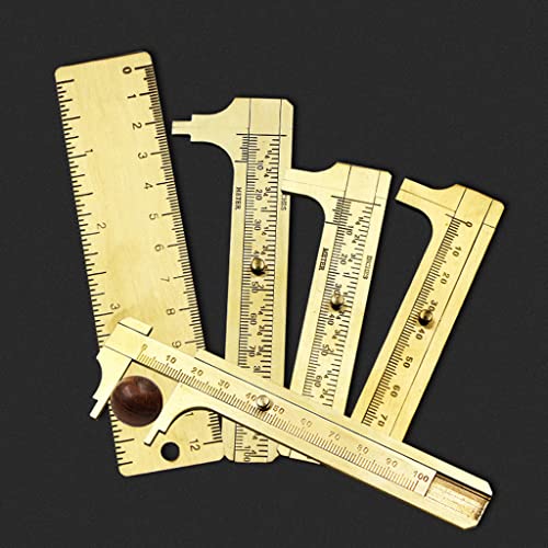 Calibrador deslizante de latón 100mm miniatura 4