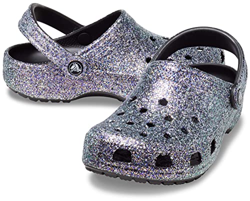 Crocs Unisex-Adult Classic Sparkly Clog | Metallic And Glitter Shoes, Black/Multi, 7 Men #TOP6