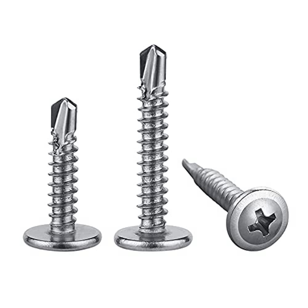 FarDeer M4.2 Wood Screws,Flat Head Screws for Wood Zinc Galvanized